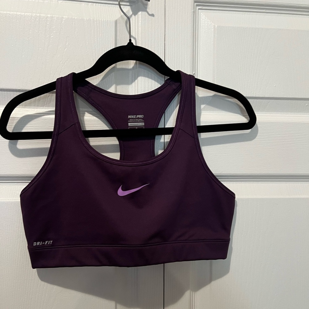 Nike Swoosh Sports Bra Size Large Purple